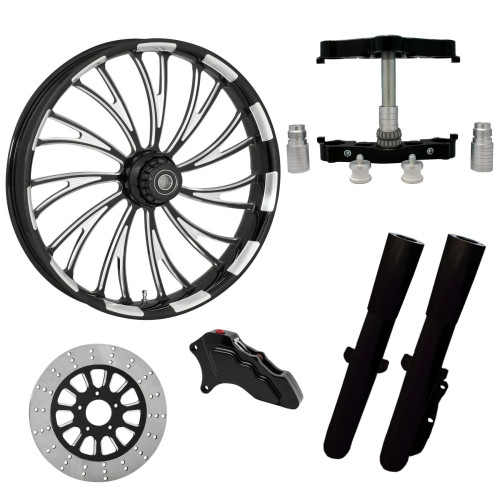 PartzBiz HD: 4423146-Axxis Eclipse 23" Wheel Tire Single Side w/ Raked Triple Trees Lowers & Sliders | AXXIS-SNGL-ECL-KIT-23PCKG