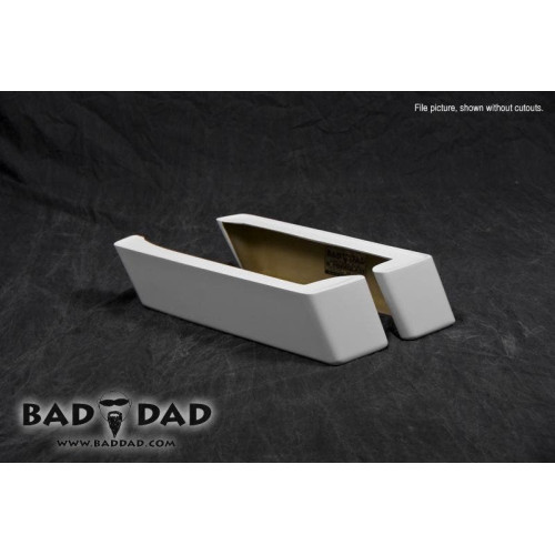 PartzBiz HD: 4423125-Bad Dad 2" Saddlebag Extensions Dual Cutouts for Harley / Road Star Models 93-13