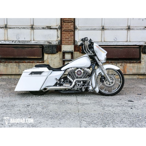 PartzBiz HD: 4423137-บังโคลนหน้า Bad Dad 21 ” Wrap Front Harley หรือ Metric Universal Custom Bagger 80953-4