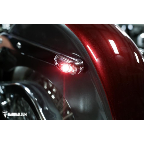 PartzBiz HD: 4423123-Bad Dad 780 LED Taillights w/ Amber Indicator Signal Harley Fender Strut 81219 run brake signal all in one davidson touring softail