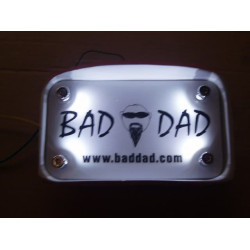 PartzBiz HD BAD-80817 - Bad Dad 80817 License Plate White LED Studs Harley Touring Softail  full fuel system exhaust air cleaner filter tuner performance best for