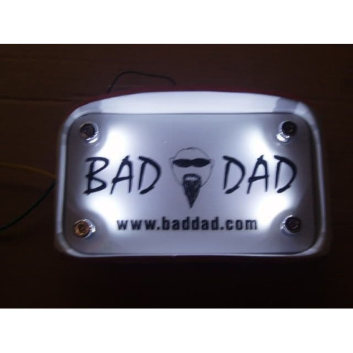 PartzBiz HD: 4423124-Bad Dad 80817 License Plate White LED Studs Harley Touring Softail full fuel system exhaust air cleaner filter tuner performance best for PartzBiz HD: 4423124-Bad Dad 80817 License Plate White LED Studs Harley Touring Softail full fuel system exhaust air cleaner filter tuner performance best for