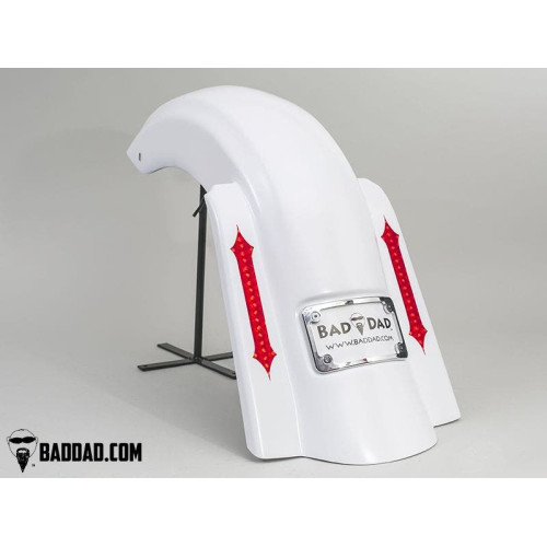 PartzBiz HD: 4423090-Bad Dad 81047 Summit Stretched Fender & Bag Kit w/ Lights Harley Touring 14-Up electra street road glide king best new custom bagger dresser upgrade harley davidson