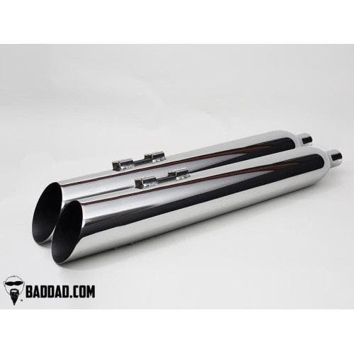 PartzBiz HD: 4423096-Bad Dad 81124-2 Chrome Competition Series Dual 4" Slip On Pipes Harley FL 95-16 full fuel system exhaust air cleaner filter tuner performance best fou PartzBiz HD: 4423096-Bad Dad 81124-2 Chrome Competition Series Dual 4" Slip On Pipes Harley FL 95-16 full fuel system exhaust air cleaner filter tuner performance best fou