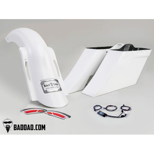 PartzBiz HD: 4423102-Bad Dad 81250 Build-Your-Own Competition Fender & Saddlebag Kit HD Touring 14-Up
