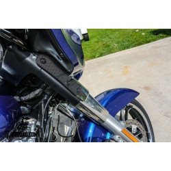 PartzBiz HD BAD-81236-1 - Bad Dad 900 Series Gloss Black Front LED Billet Turn Signals Harley FL Touring BAD-900FTS-GB-TOUR