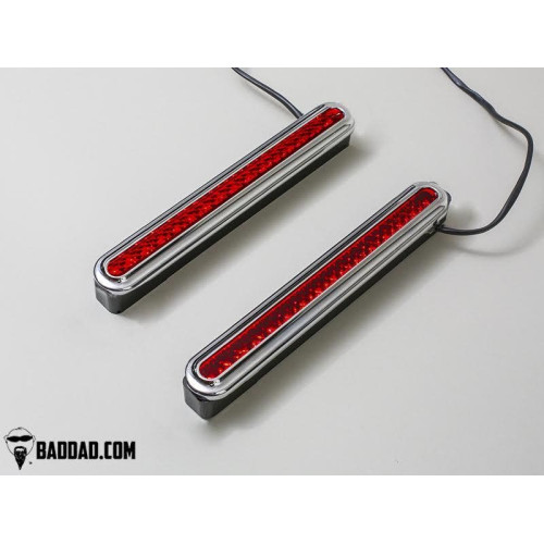 PartzBiz HD: 4423073-Bad Dad 905 Custom LED  Filler Panel Turn Signals Taillights Chrome Bezel Harley | BAD-905-CH