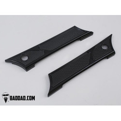 PartzBiz HD BAD-81177-1 - Bad Dad Black 900 Series Latch Covers for 2014-2017 Harley Touring FLH FLT | 81177 PartzBiz HD BAD-81177-1 - Bad Dad Black 900 Series Latch Covers for 2014-2017 Harley Touring FLH FLT | 81177