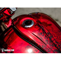 PartzBiz HD BAD-81007-2 - Bad Dad Chrome Competition Series Pop Up Gas Cap for Custom Dash 81007-1