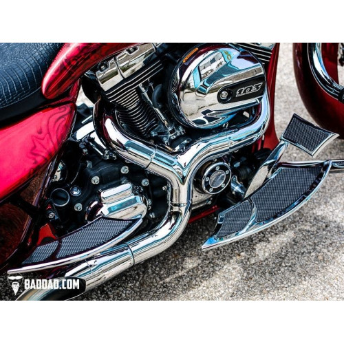 PartzBiz HD: 4422999-Bad Dad Chrome 900 Series Brake Pedal Harley FL Touring Softail 97-19 80982-2 custom bagger Street Glides; Electra Glides and Ultras road king tri