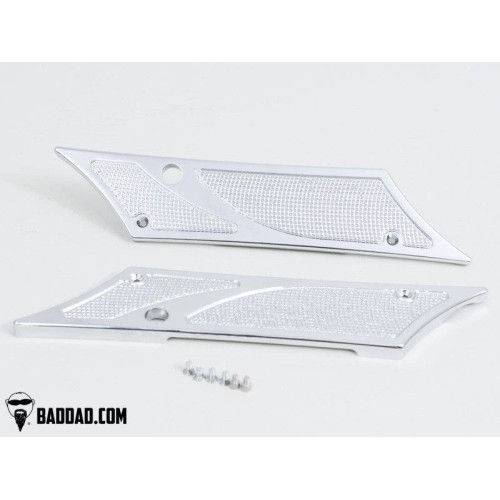 PartzBiz HD: 4423003-Bad Dad Black 900 Series Latch Covers for 1993-2013 Harley Touring FLH FLT | 81288-2