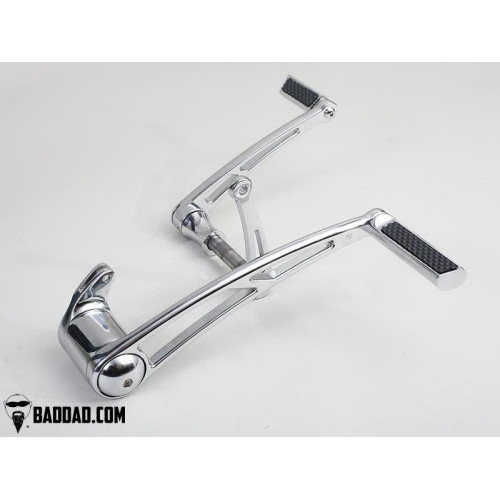 PartzBiz HD: 4423015-Bad Dad Chrome Forward Control Kit with Toe Shifter Harley Softail Touring 81133-2 custom bagger Street Glides; Electra Glides and Ultras road king tri