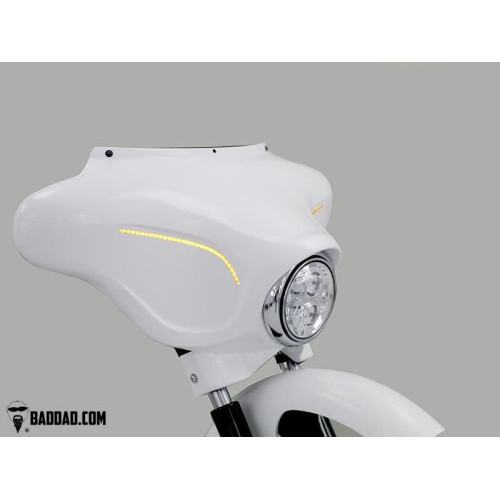 PartzBiz HD: 4422996-Bad Dad Competition Series Raked Fairing w/ Flush Signals Harley FLH 97-13 81200 american suspension hhi hawg halters custom bagger Street Glides; Electra Glides and Ultras road king tri