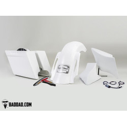 PartzBiz HD BAD-81149 - Bad Dad Project #1 Complete Summit Fender; Stretched Bags; & Side Covers - 97-22 Harley Touring