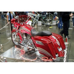 PartzBiz HD BAD-80888 - Bad Dad Raw 140mm All-in-One Rear Fender Harley FL Softail 86-Up 80888