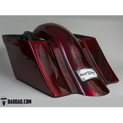PartzBiz HD BAD-81080 - Bad Dad Raw Competition Series Rear Fender Harley FL Touring 14-Up 81080 full fuel system exhaust air cleaner filter tuner performance best for