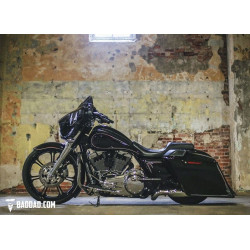 PartzBiz HD BAD-81018 - Bad Dad Raw Summit Rear Fender Harley FL Touring 14-Up 81018 full fuel system exhaust air cleaner filter tuner performance best for
