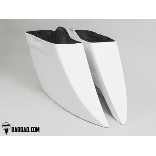 PartzBiz HD: 4422902-Bad Dad Street Series Stretched Saddlebags Smooth Harley Touring FLH/T 09-22