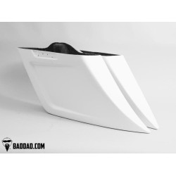 PartzBiz HD BAD-81347 - Bad Dad Street Series Stretched Saddlebags w/ Body Line Harley 14-22 electra street glide softail