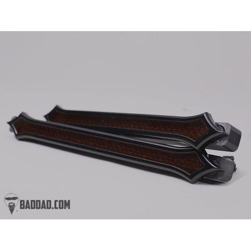 PartzBiz HD: 4422905-Bad Dad Stretched 12.5" 957 Custom Red LED Filler Panel Turn Signals Taillights Black Bezel