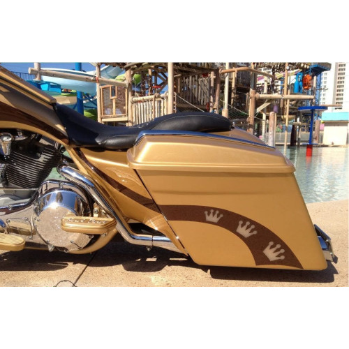 PartzBiz HD: 4422909-Bad Dad Stretched Extended Filler Side Panels Covers Harley Touring 09-13 Flh | BAD-STRCHCVR-09