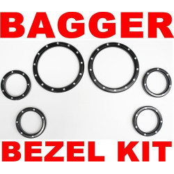 PartzBiz HD TR482782 & 677704 - Bagger Black Instrument Bezel Kit for Harley FLHX FLT FLH | 