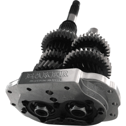 PartzBiz HD BD-DD6-401-02 - ชุดระบบขับเคลื่อน Baker DD6 Builders ขัดเงาพร้อม 2.94:1 เกียร์ 1 Harley Big Twin 90-97