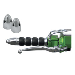 PartzBiz HD DS06340191 - Baron BA-7401-00 Chrome Bullet Grip Ends สำหรับ Kuryakyn ISO-Grips PartzBiz HD DS06340191 - Baron BA-7401-00 Chrome Bullet Grip Ends สำหรับ Kuryakyn ISO-Grips