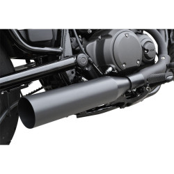 PartzBiz HD DS18112633 - Baron Customs 4" Diameter Straight-Cut Slip On Muffer Exhauast Yamaha Bolt 14-16 | BA-1050-00B