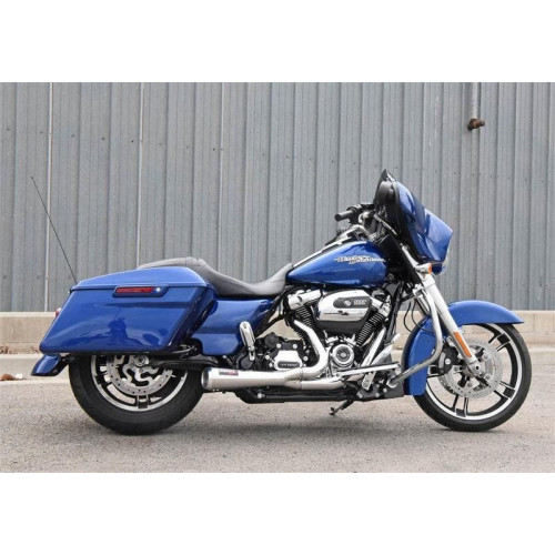 PartzBiz HD: 4422738-Bassani 1F42R Chrome Short Bagger Road Rage 2-1 Exhaust 17-Up Harley Touring M8