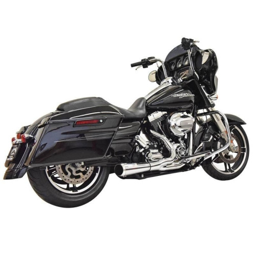 PartzBiz HD: 4422741-Bassani 1F52R Chrome Short Bagger Road Rage 2-1 Exhaust Harley 95-16 FLH