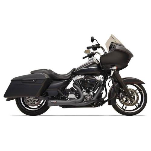 PartzBiz HD: 4422742-Bassani 1F52RB Black Short Bagger Road Rage 2-1 Exhaust Harley 95-16 FLH