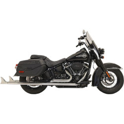 PartzBiz HD DS18002374 - Bassani Xhaust 1S86E-36 Chrome True Duals Fishtail Slip-Ons 36" N/B 18+ Softail | 1S86E-36