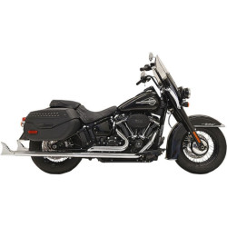 PartzBiz HD DS18002376 - Bassani Xhaust 1S96E-33 Chrome True Duals Fishtail Slip-Ons 33" N/B 18+ Softail | 1S96E-33