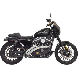 PartzBiz HD DS18002465 - Bassani 1X3FC Chrome Slash Cut Sweeper Radius Exhaust System 14-Up Harley XL1200