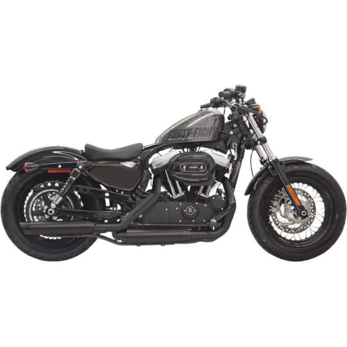 PartzBiz HD: 4422698-Bassani 3" Black W/ Black SlashTips Firepower Series Slip-Ons Harley 14-19 XL PartzBiz HD: 4422698-Bassani 3" Black W/ Black SlashTips Firepower Series Slip-Ons Harley 14-19 XL