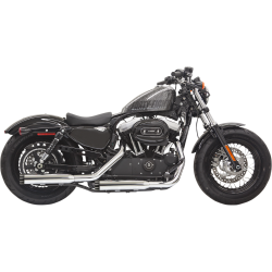 PartzBiz HD DS18010683 - Bassani 3" Chrome W/ Black Fluted Tips Firepower Series Slip-Ons for Harley 2014 Sportster