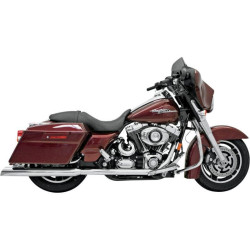 PartzBiz HD DS18010355 - Bassani 3.5" Chrome Slant Cut Mufflers for Harley Touring | 11117C