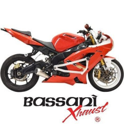PartzBiz HD DS18113990 - Bassani 5Z627 4" Megaphone Slip-On Muffler Stainless Steel Kawasaki ZX6R ZX636 1811-3990 18113990 best for buy sportbike sound race legal