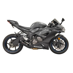 PartzBiz HD DS18113878 - Bassani 5Z627B 4" Megaphone Slip-On Muffler Black Steel Kawasaki ZX6R ZX636 1811-3878 18113878 best for buy sportbike sound race legal