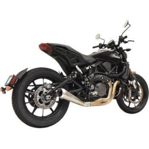 PartzBiz HD: 4422669-Bassani 8F127SS 4" Slip-On Megaphone w/o Cat Low Mount Stainless Indian FTR 19-20