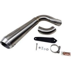 PartzBiz HD DS18113802 - Bassani 8F327SS 4" Slip-On Megaphone w/ Cat High Mount Stainless Indian FTR 19-20