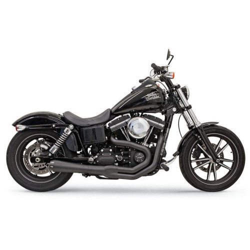 PartzBiz HD: 4422676-Bassani Black 1D32RB Road Rage II Mega Power 2-1 Exhaust Harley Dyna FXD 91-17
