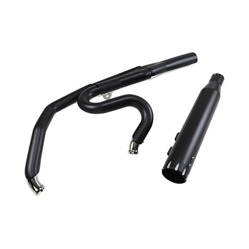 PartzBiz HD: 4422677-Bassani Black 2-into-1 Full Exhaust System Harley Milwaukee Eight Touring 17-20