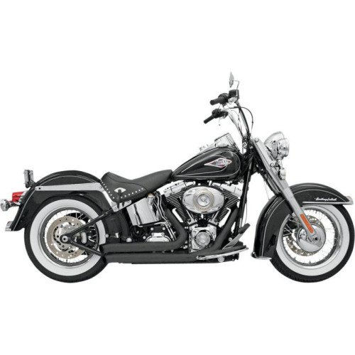 PartzBiz HD: 4422643-Bassani Black Firepower Firesweep 2:2 Exhaust for Harley Softail Models 86-16 | 12123D