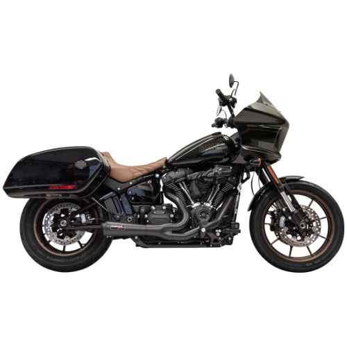 PartzBiz HD: 4422647-Bassani Black Ripper Short Road Rage 2-1 Exhaust for Harley Softail M8 FLSB FXLRST | 1S74B
