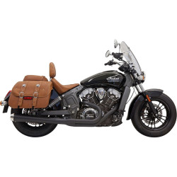 PartzBiz HD DS18102355 - Bassani Black Road Rage 2-1 2Into1 Exhaust Long Megaphone Muffler Indian Scout | 8S11JB