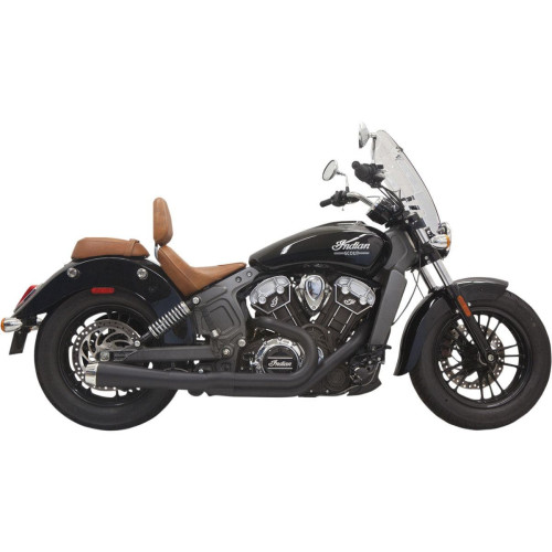 PartzBiz HD: 4422649-Bassani Black Road Rage 2-1 2Into1 Exhaust Short Megaphone Muffler Indian Scout | 8S12JB