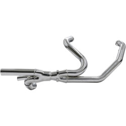 PartzBiz HD DS18020326 - Bassani Chrome 2x2 Crossover Inner Collector Dual Head Pipes Headers Harley FLH | 1F14A