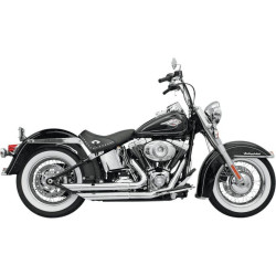 PartzBiz HD ds18001153 - Bassani Chrome Firepower FireFlight Exhaust for Harley Softail Models 86-16 | 12113B